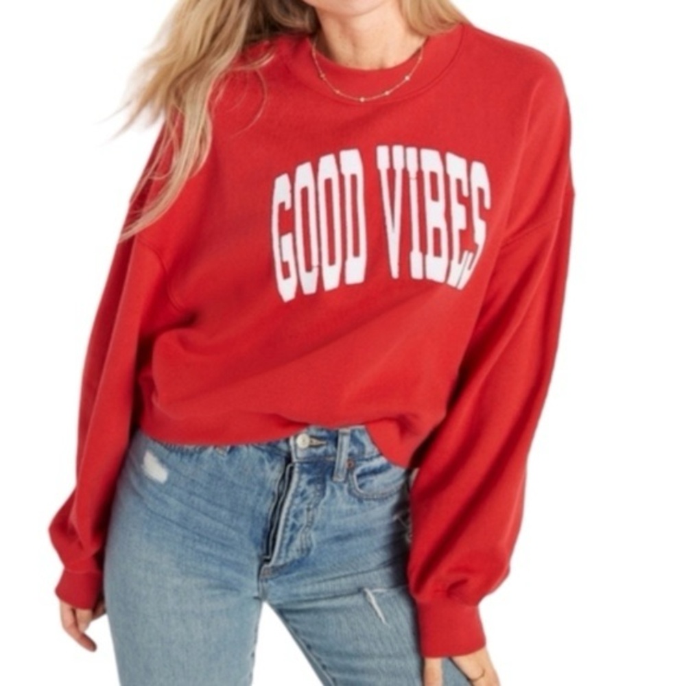 Old Navy Red Oversized Boxy Sweatshirt